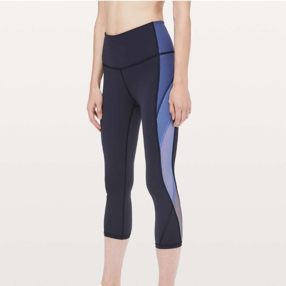 Lululemon Colour Me Ombre Crop *21" Midnight Navy/Gatsby Blue/Visto Blue 4